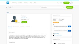
                            8. AutoLogin - AutoLogin - Mendix App Store
