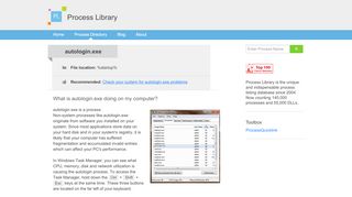
                            6. autologin.exe - What is autologin.exe? - Process Library
