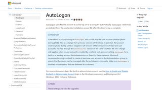 
                            4. AutoLogon | Microsoft Docs