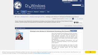 
                            3. Autologon unter Windows 8: Automatische Anmeldung ohne ...