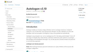 
                            8. Autologon - Windows Sysinternals | Microsoft Docs