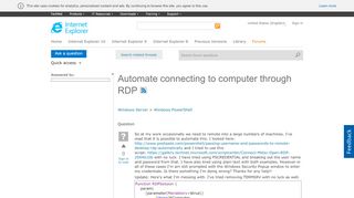 
                            2. Automate connecting to computer through RDP - Microsoft