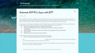 
                            8. Automate SAP R/3 Login with QTP - Blogger
