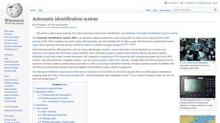 
                            3. Automatic identification system - Wikipedia