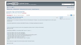 
                            2. automatic login and download file - LiveCode Forums