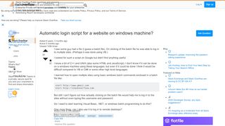 
                            10. Automatic login script for a website on windows machine?