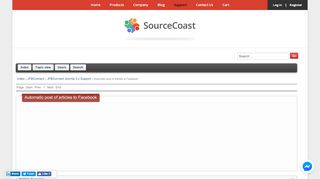 
                            9. Automatic post of articles to Facebook | SourceCoast