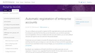 
                            8. Automatic registration of enterprise accounts—Portal for ArcGIS (10.7 ...