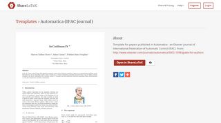 
                            7. Automatica (IFAC journal) - LaTeX Template - ShareLaTeX, Online ...