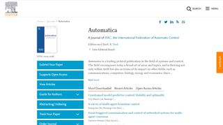 
                            3. Automatica - Journal - Elsevier