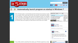 
                            8. Automatically launch program on startup in Windows 7