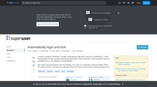 
                            9. Automatically login and lock - Super User