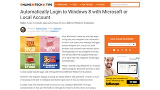 
                            7. Automatically Login to Windows 8 with Microsoft or Local ...