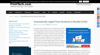 
                            8. Automatically Logout from Facebook in Mozilla Firefox