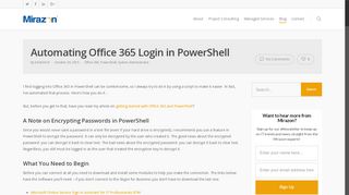 
                            8. Automating Office 365 Login in PowerShell | Mirazon