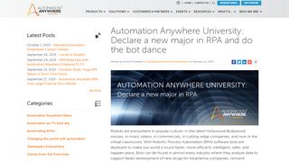 
                            4. Automation Anywhere University: Declare a new major in RPA and do ...