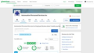 
                            9. Automation Personnel Services Inc 