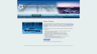 
                            2. Automotive Insights LLC, Mystery Shopping Services