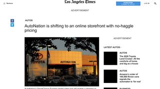 
                            8. AutoNation is shifting to an online storefront with no-haggle pricing ...