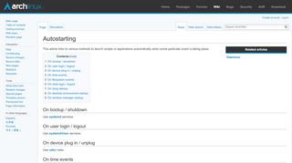 
                            7. Autostarting - ArchWiki - Arch Linux