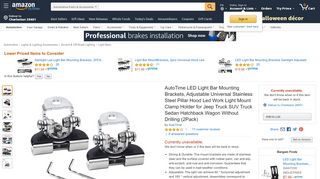 
                            8. AutoTime LED Light Bar Mounting Brackets, Adjustable ... - Amazon.com