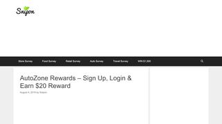 
                            1. AutoZone Rewards – Sign Up, Login & Earn $20 Reward