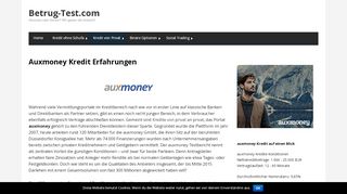 
                            7. Auxmoney Kredit Erfahrungen 2016 - Betrug-Test.com