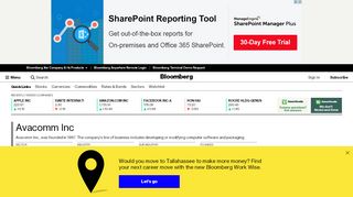 
                            7. Avacomm Inc - Company Profile and News - bloomberg.com
