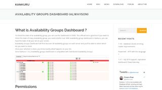 
                            3. Availability Groups Dashboard (AlwaysOn) - Kankuru