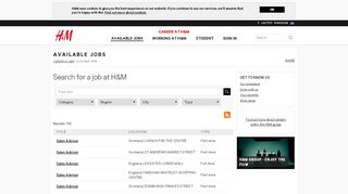 
                            1. Available jobs - H&M