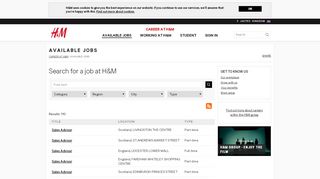 
                            10. Available jobs - Working at H&M