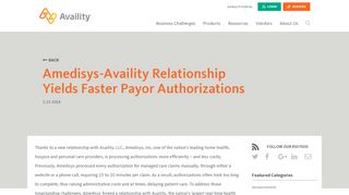 
                            5. Availity Amedisys Press Release - Availity