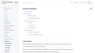 
                            8. Avalara AvaTax Integration - Help doc | Zoho Subscriptions