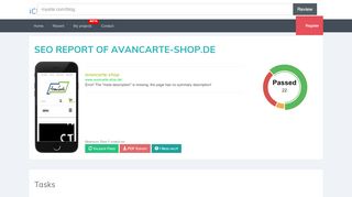 
                            9. avancarte-shop.de | Free Online SEO Audit for avancarte ...