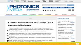 
                            9. Avanex to Acquire Alcatel's and Corning's Optical ...