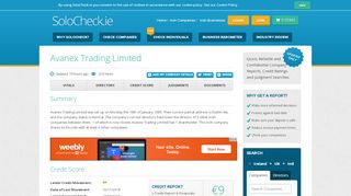 
                            6. Avanex Trading Ltd - Irish Company Info - SoloCheck