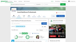 
                            4. Avant Healthcare Professionals Reviews | Glassdoor