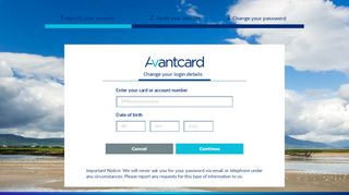 
                            6. Avantcard - Enrolment Register - Login