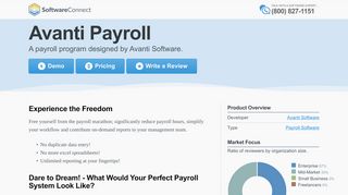 
                            9. Avanti Payroll | 2019 Software Reviews, Pricing, Demos