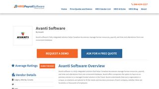 
                            6. Avanti Software - Free HRIS Payroll Software Demo