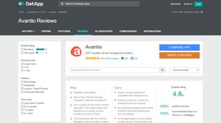 
                            7. Avantio Reviews - Ratings, Pros & Cons, Analysis and more ...