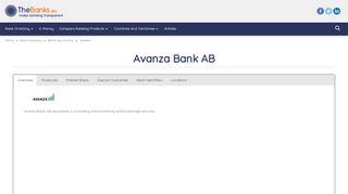 
                            5. Avanza Bank AB (Sweden) - Bank Profile - The European Banks