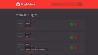 
                            5. avaralar.tk passwords - BugMeNot