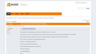 
                            4. Avast alert on Paypal link - Avast WEBforum