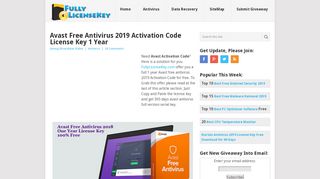 
                            6. Avast Free Antivirus 2019 Activation Code License …