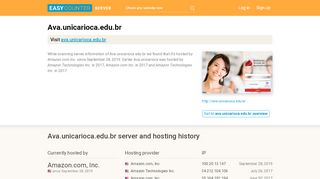 
                            5. Ava.unicarioca.edu.br server and hosting history