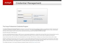 
                            4. Avaya Credential Manager - Pearson VUE
