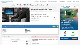 
                            3. Avaya IP Office 500 Default Router Login and …