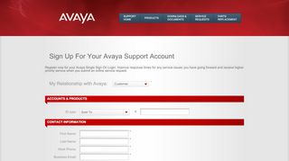 
                            3. Avaya Tango Registration Portal - sso.avaya.com