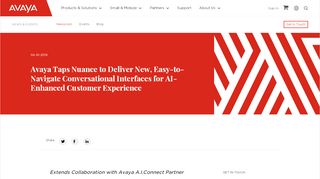 
                            6. Avaya Taps Nuance to Deliver New, Easy-to-Navigate Conversational ...